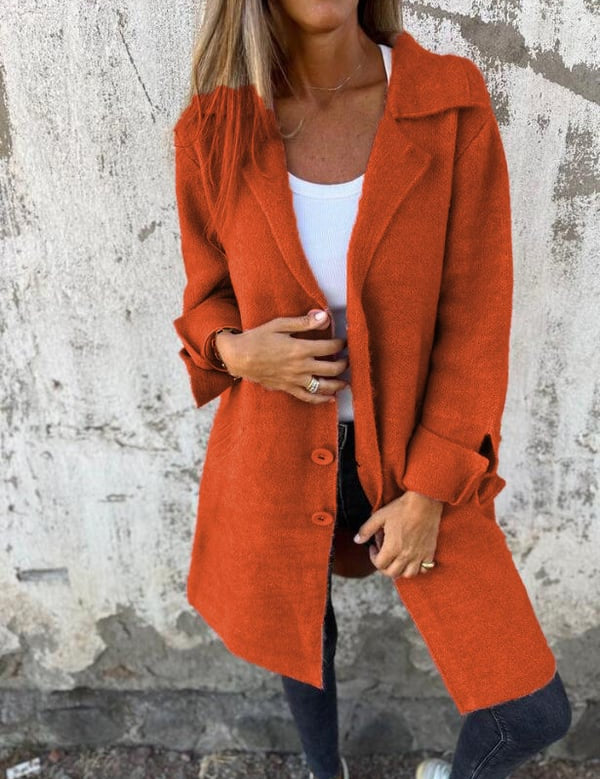 Camile - Casual Single Breasted Wool Coat