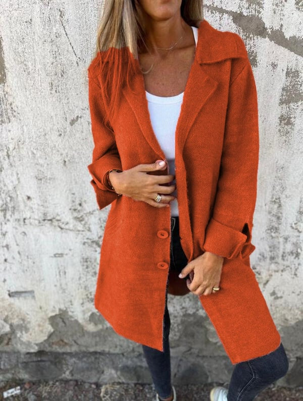 Camile - Casual Single Breasted Wool Coat
