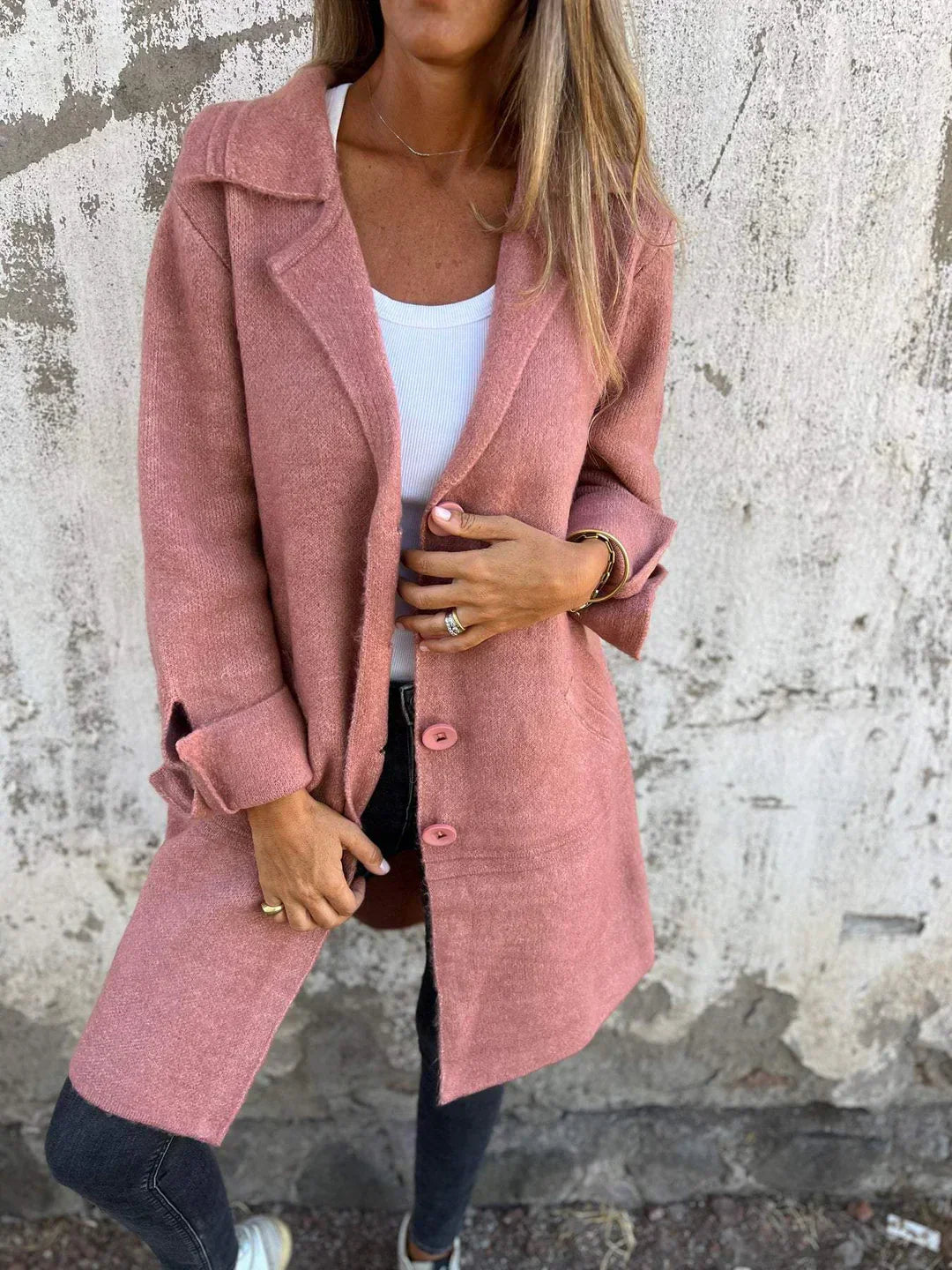 Camile - Casual Single Breasted Wool Coat