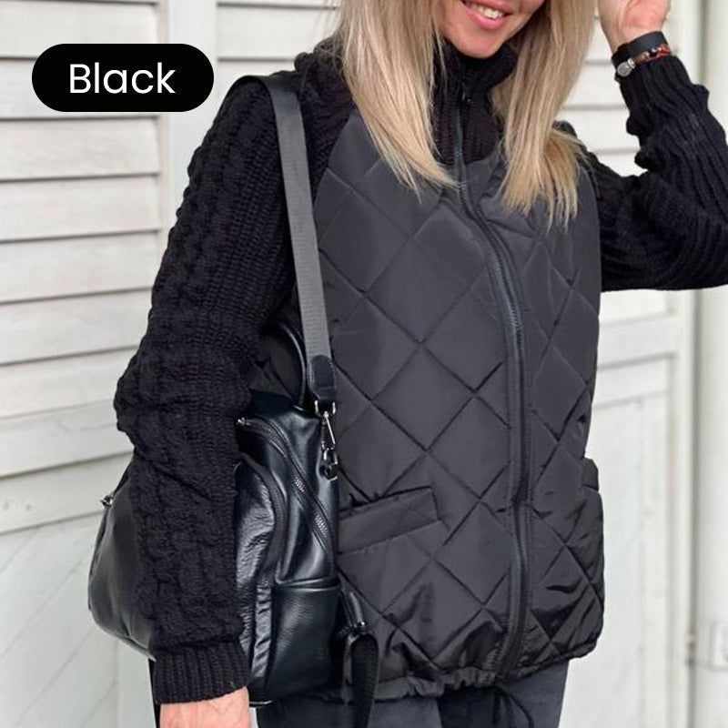 Julia - Knit Patchwork Puffy Jacket