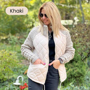 Julia - Knit Patchwork Puffy Jacket