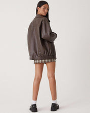 Charlotte - Women's Oversized Leather Jacket